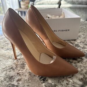 Marc Fisher Tan Leather Heels